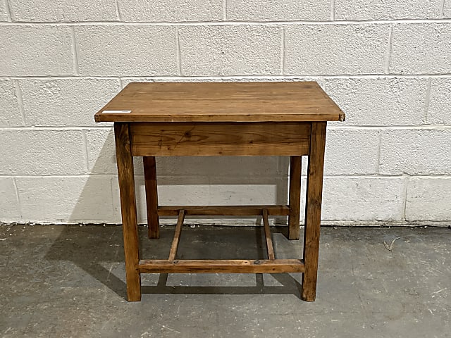 Rectangular brown wooden side table