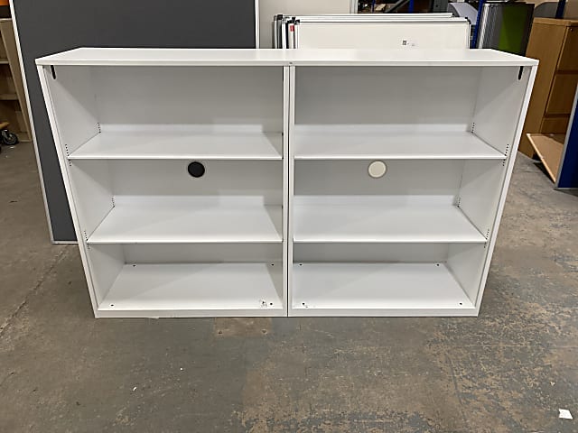 White storage bookcase