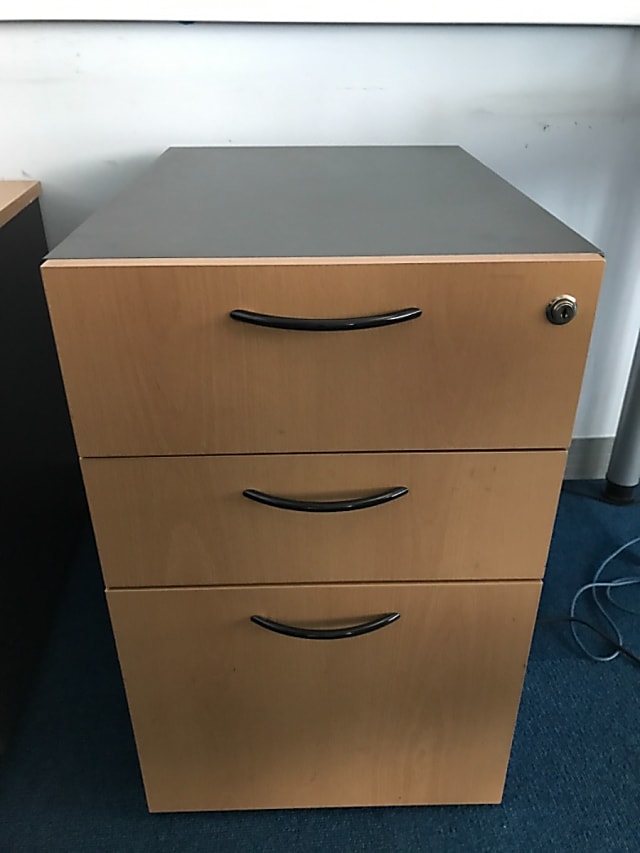 Three drawer pedestal