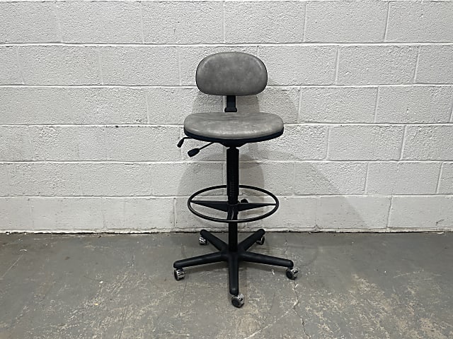 RH grey leather operators chair  