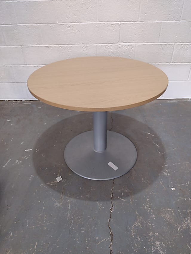 brown wooden round table