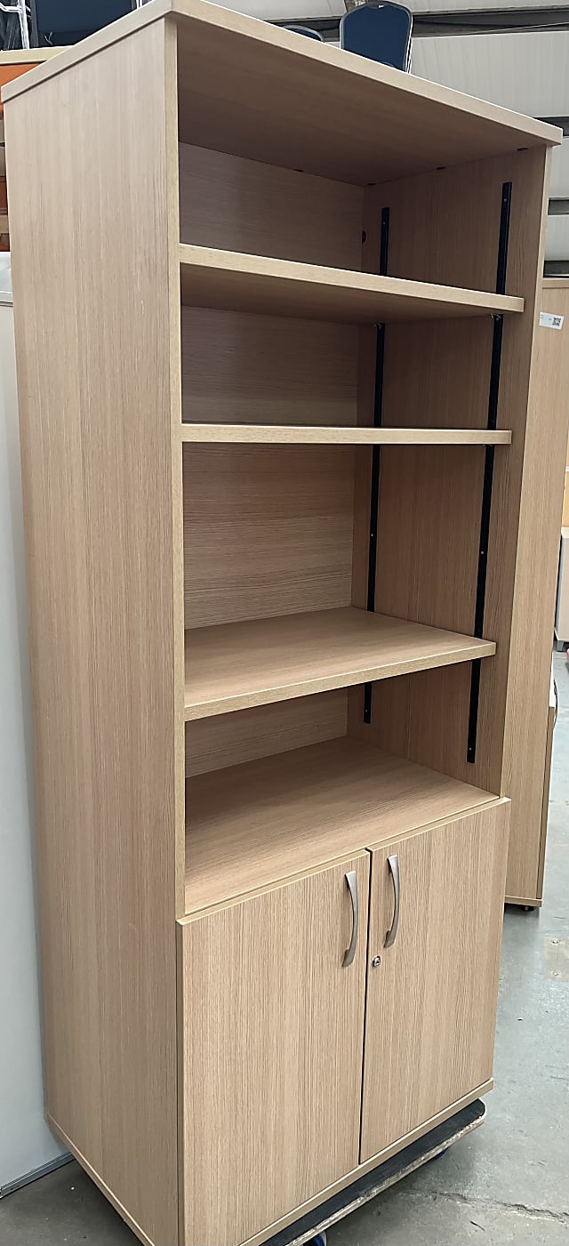 Book case cabinet with shelves and cupboard