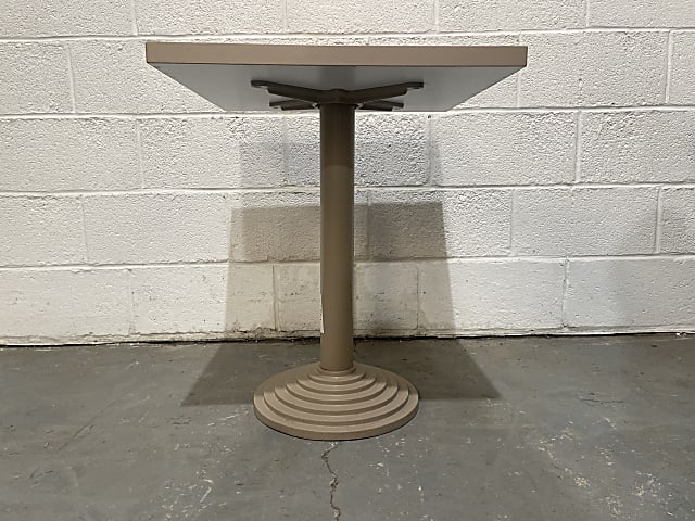 Square table heavy metal base