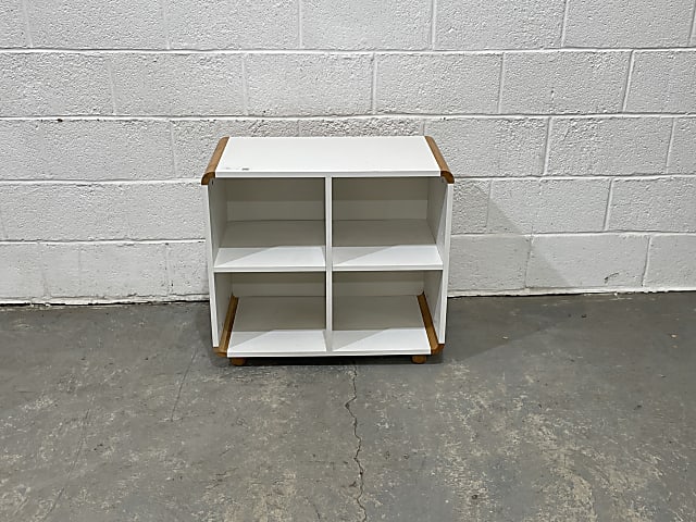 White cube shelving 