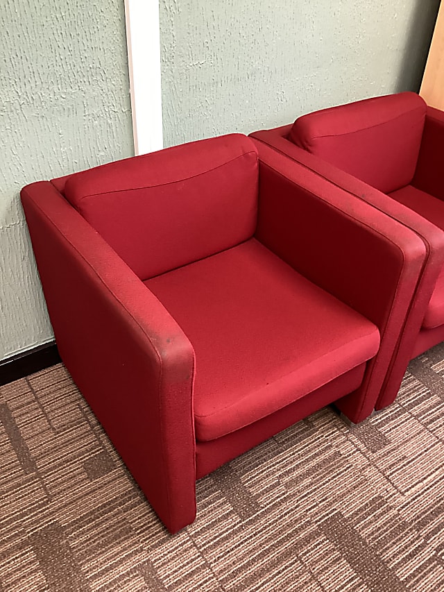 Red tub chair