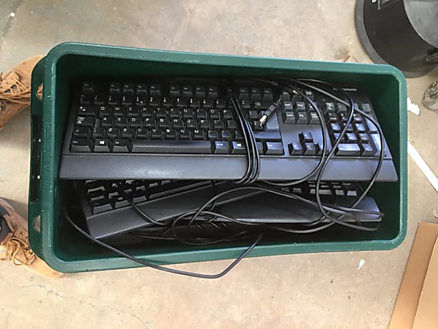 Box of keyboards 