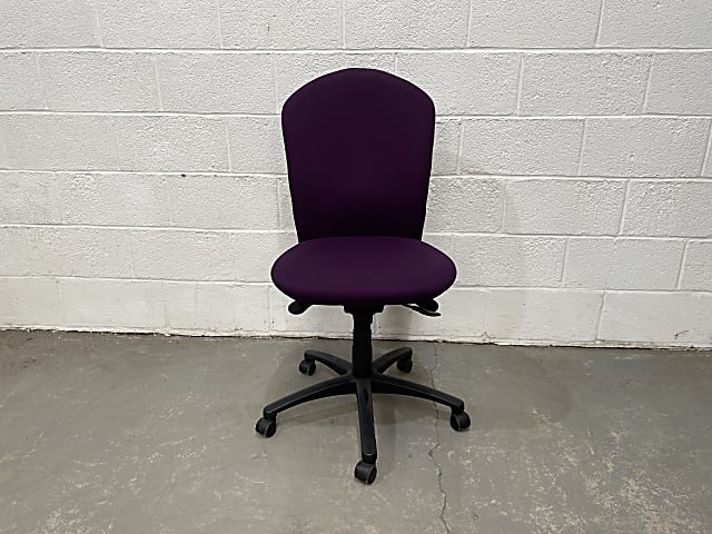 black and purple operator chair