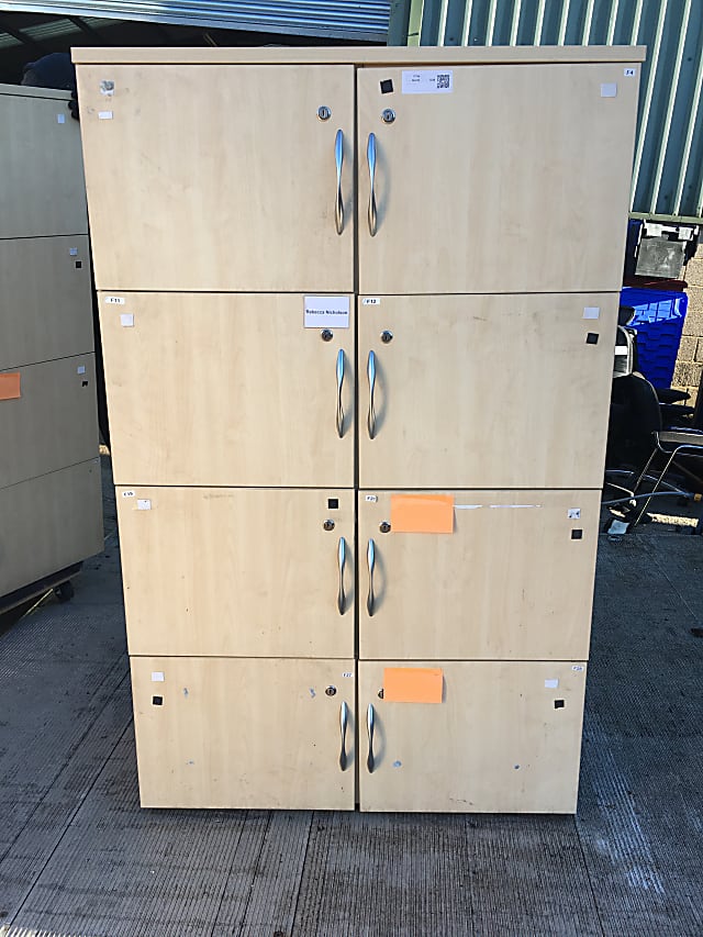 8 door wooden  lockers