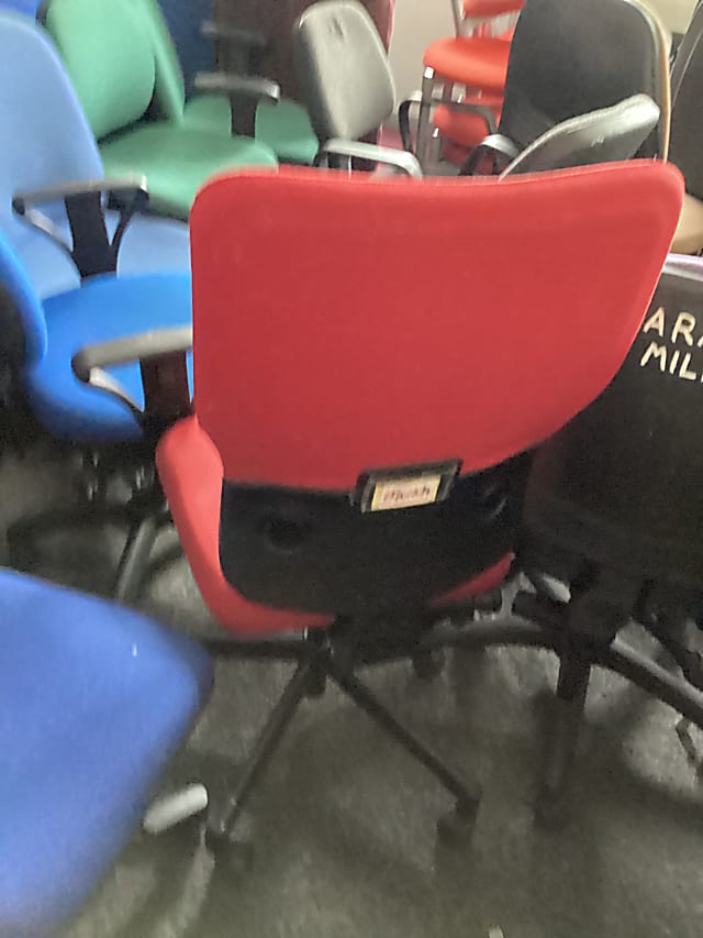 Red ops chairs black back