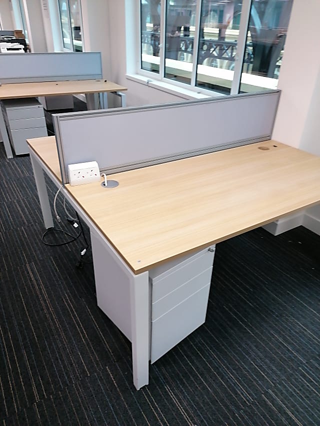 brown and white wooden desk