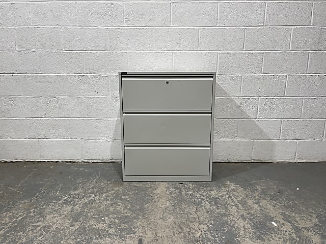 3 drawer metal locking cabinet 80cm