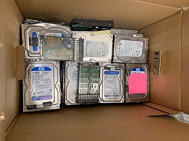 Box of hard drives - approx 150