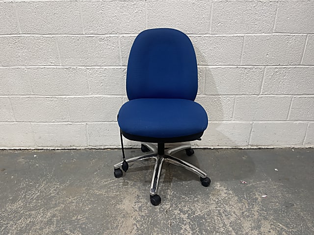 Office Furniture Blue Chair no arms