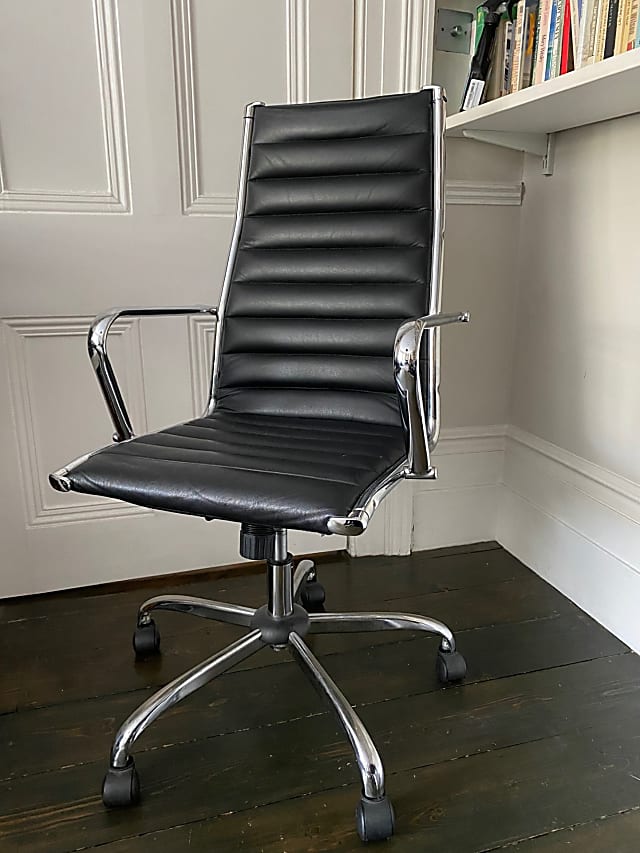 Black Faux Leather chair