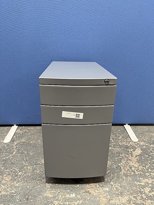 Grey metal slimline pedestal 