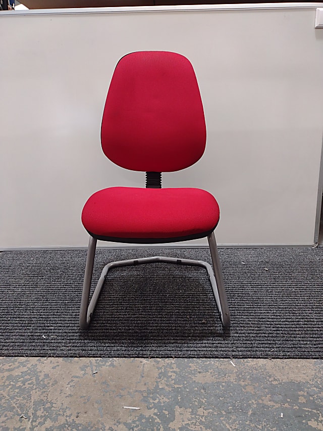 Red high back visitors chair