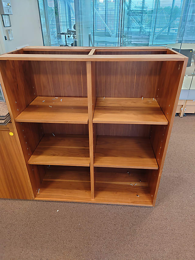 walnut bookcase