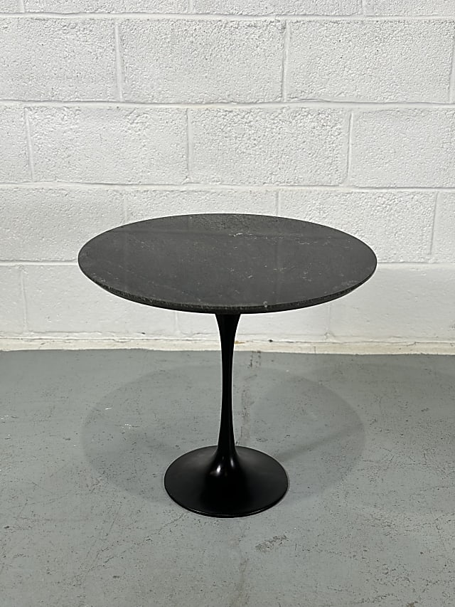 Sdawy small stone granite top black table