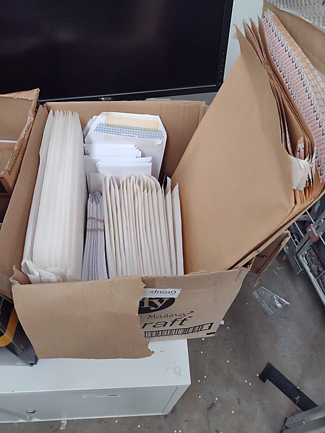 Large box of mixed size envelopes 