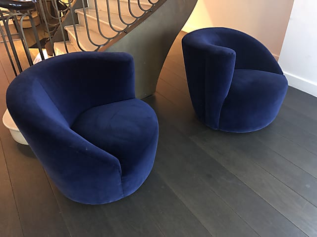 Bucket armchair velvet