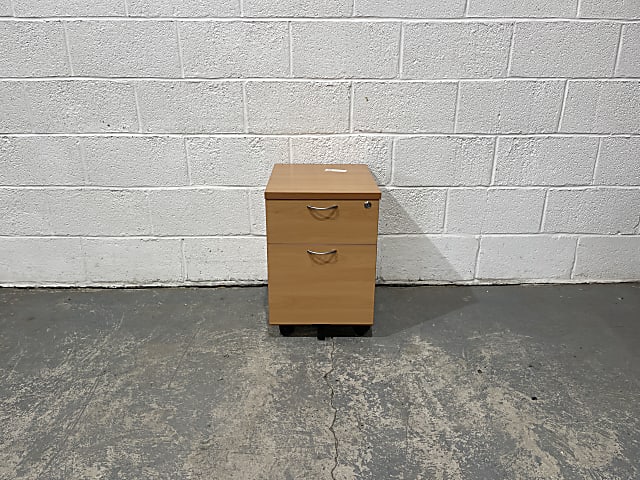 2 drawer wooden pedestal 