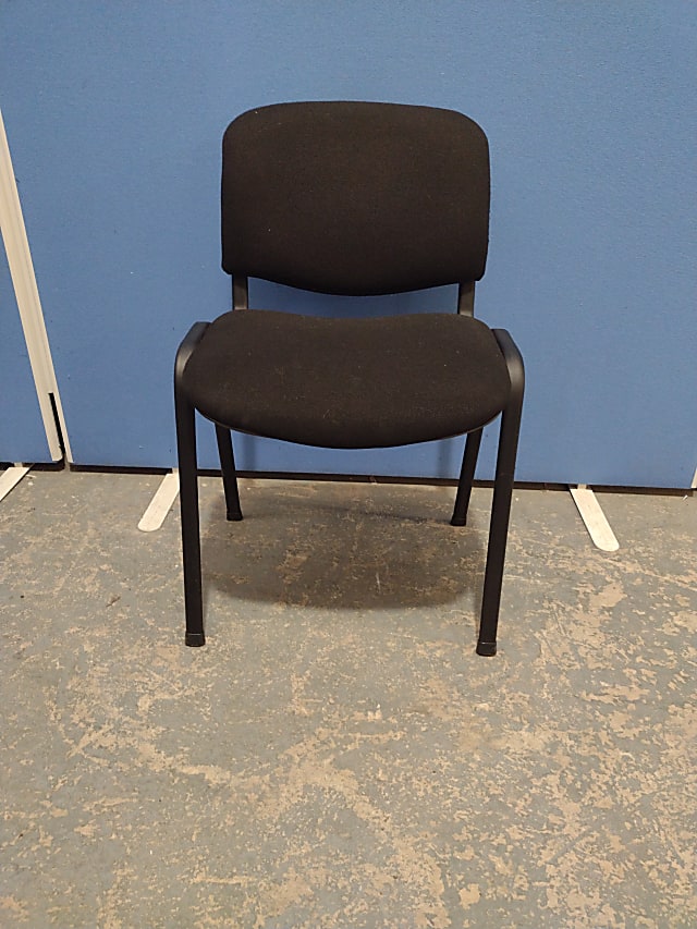 Black stacking visitor chair 