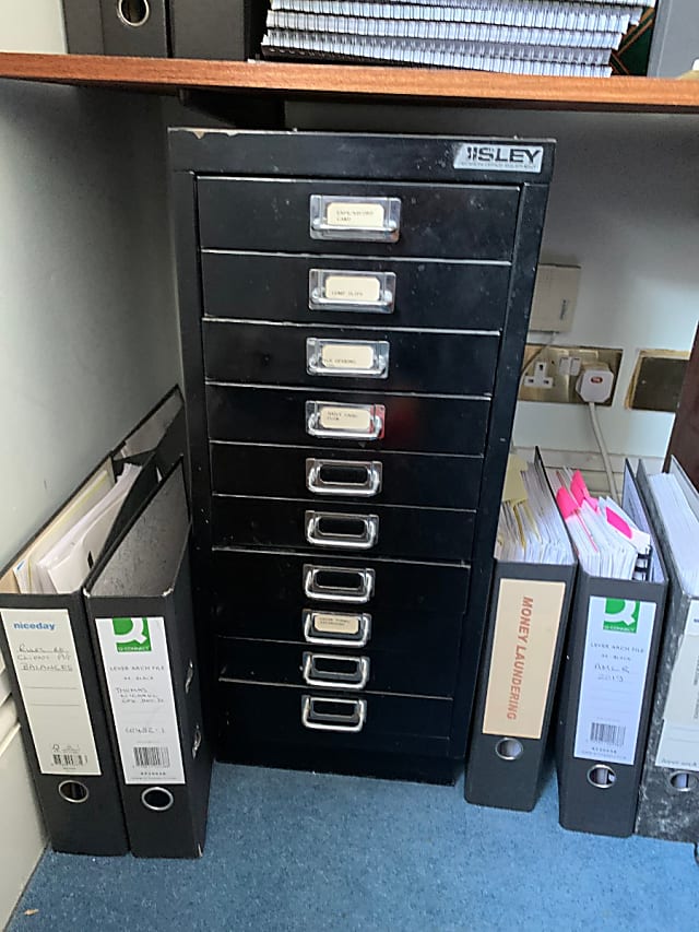 Small filing cabinet