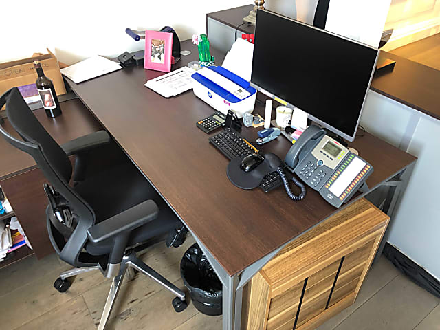 Office desk dark walnut