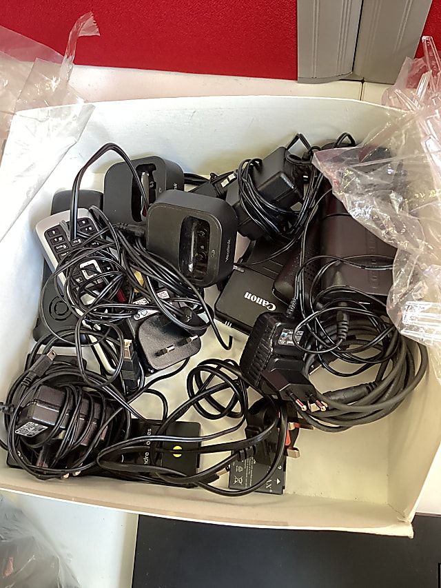 1 x box of phone chargers