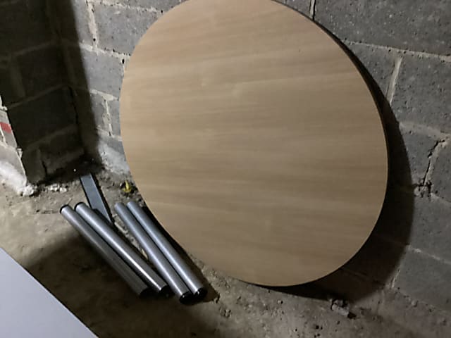 Dismantled round table