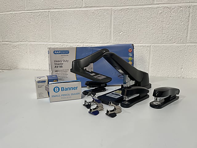 Assorted Staplers and Staple removers