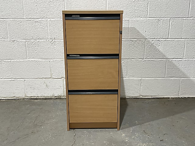 brown wooden filing cabinet