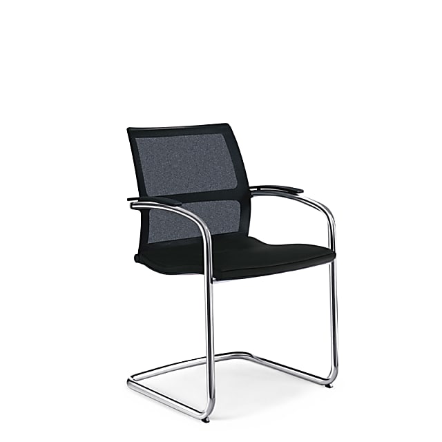 black and gray metal armchair