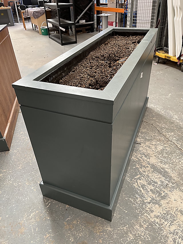 Large wooden planter