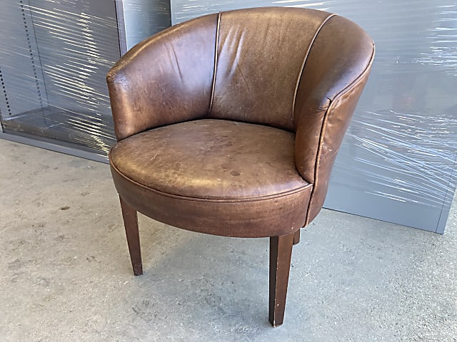 Distressed leather chair refurb project 