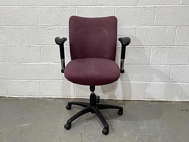 Pink operator chair low back