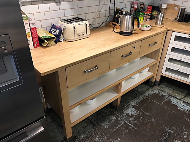 Freestanding Butchers Block Style Kitchen Unit