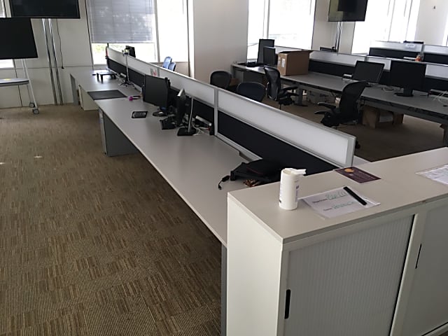 Bank of 8 desks back to back