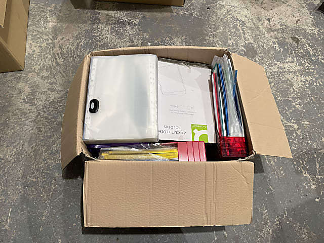 A Box Of Plastic Wallets/Plastic Folders