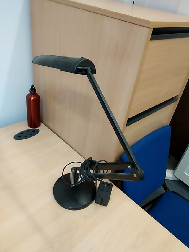 black desk lamp