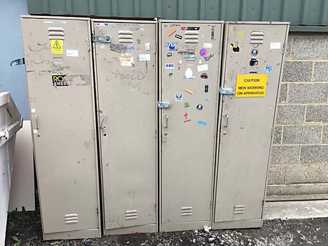 Metal Locker well used and battle scarred