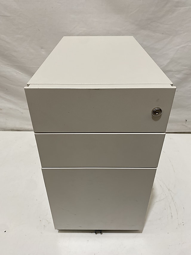 slimline white metal pedestal