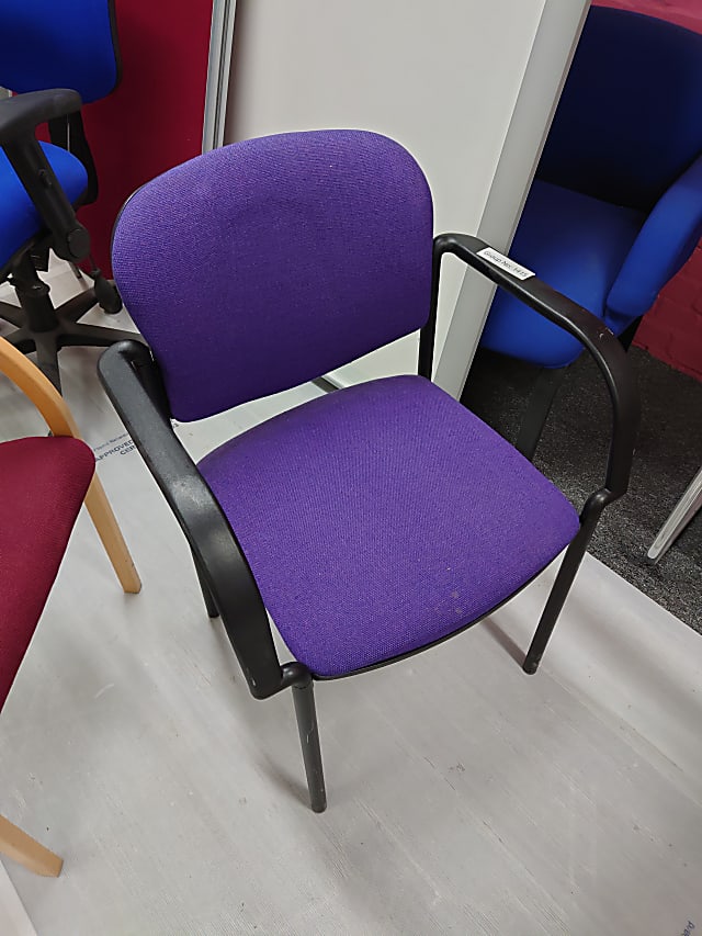 Purple visitors chair - stackable