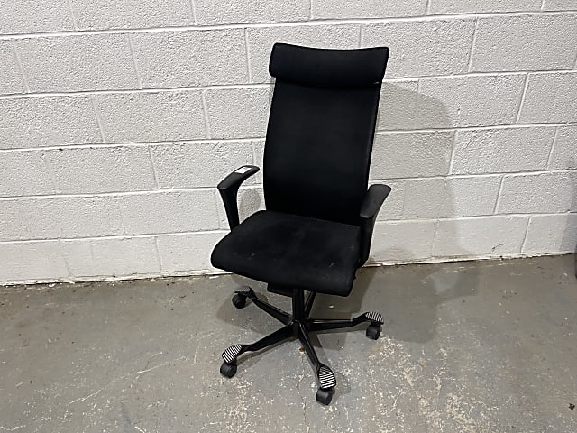 black suade operator chair SCRAP