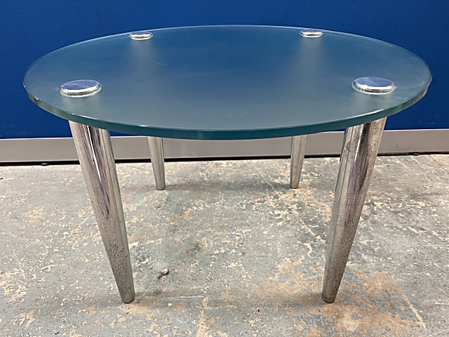 Circular glass coffee  table