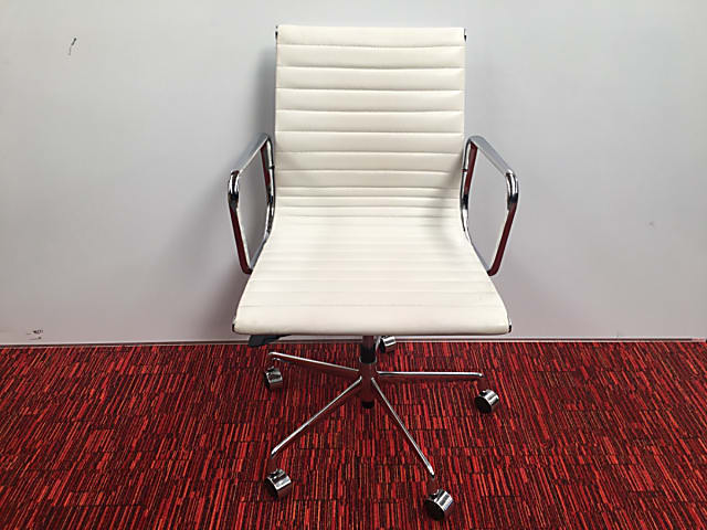 Worn Eames style height adjustable meeting chair