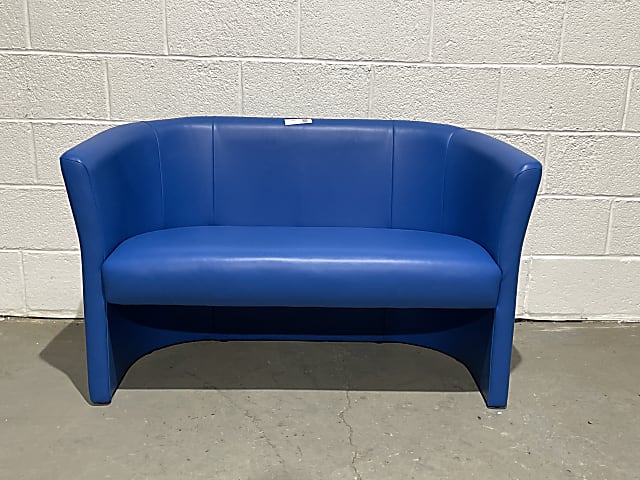 Torasen Blue Leather Sofa 