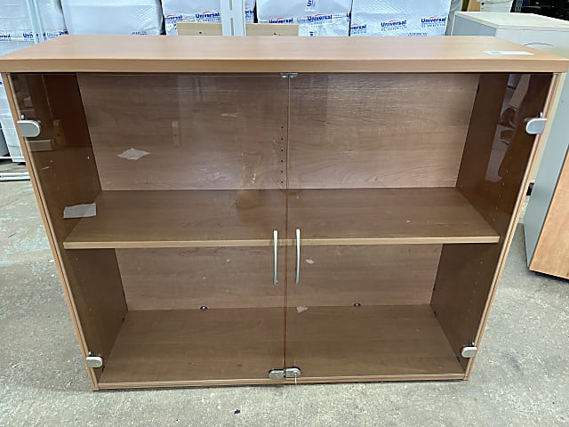 Glass doors display cabinet