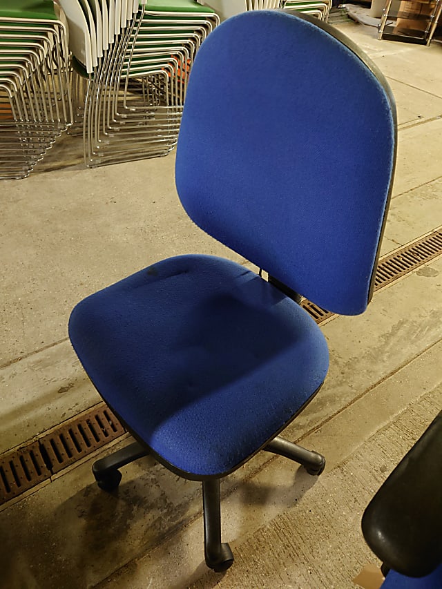 Blue operator chair 