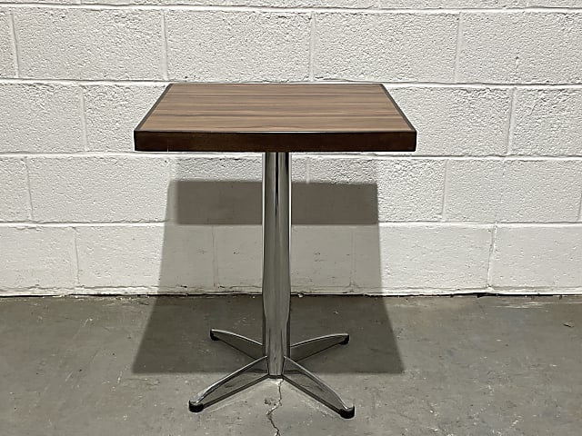 brown square coffee bar table